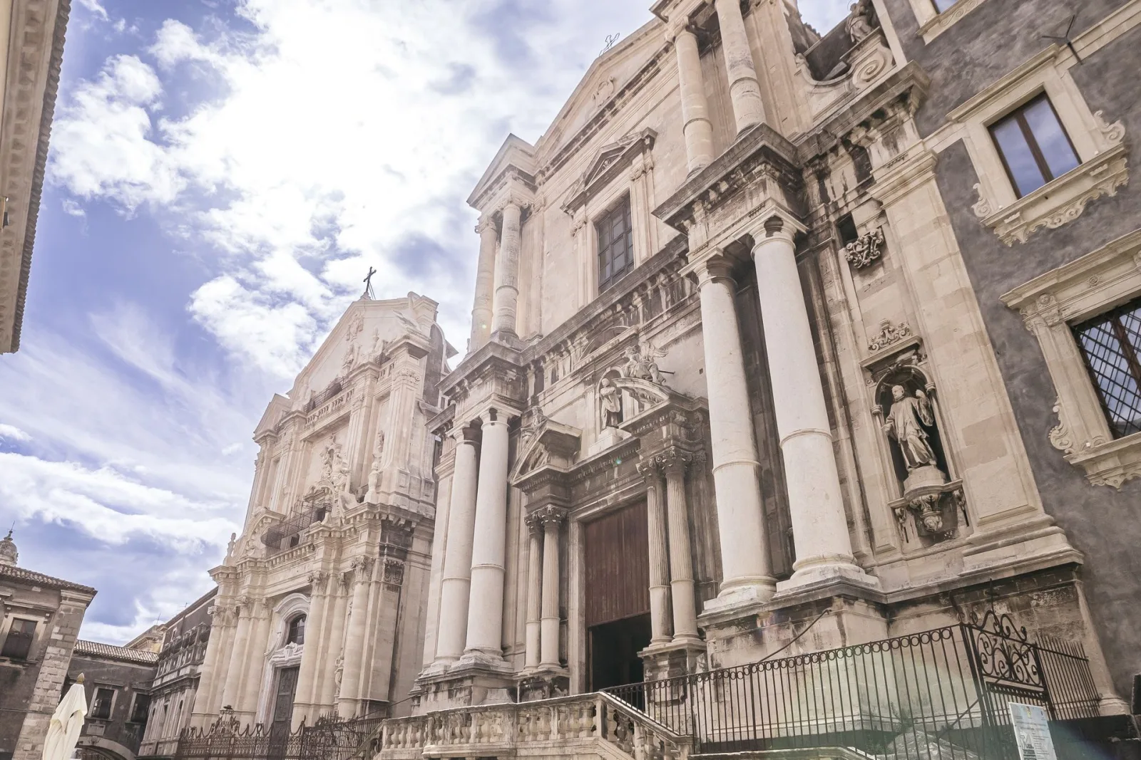 Baroque church facades in Catania’s old town