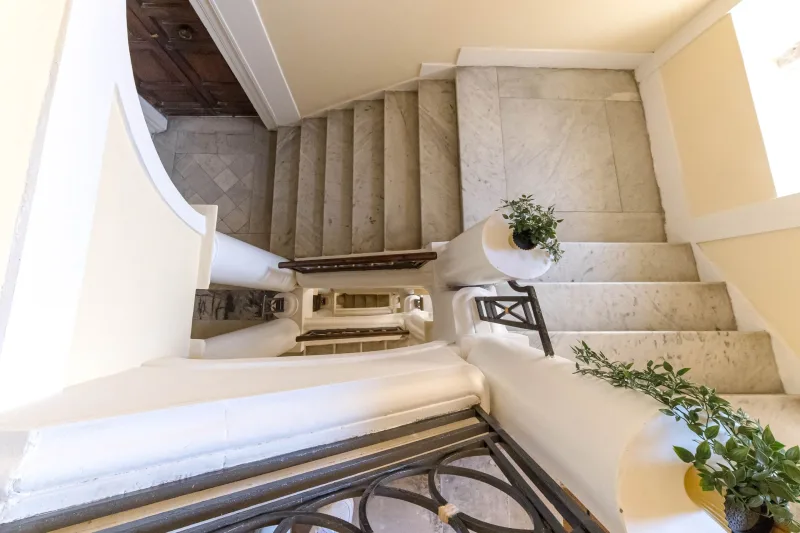 Marble staircase of the historic building
