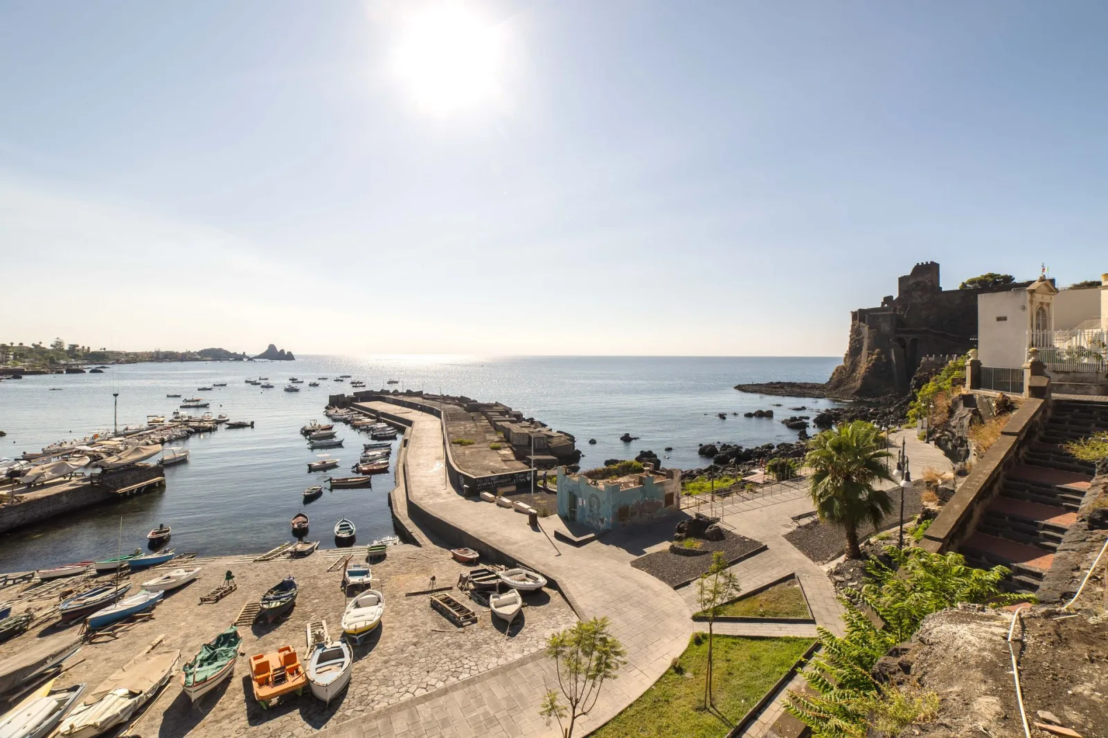 Aci Castello harbour and Norman castle