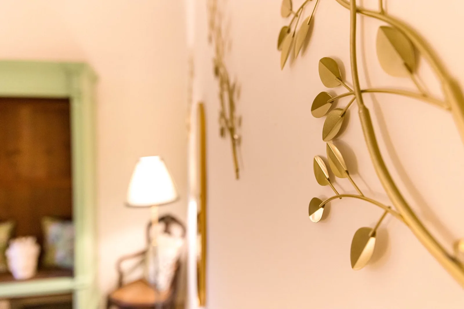 Gold leaf wall decoration